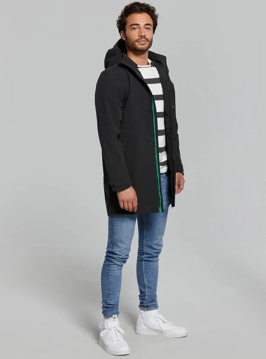 Basil Mosse Heren Parka - Maat M - Jet Black
