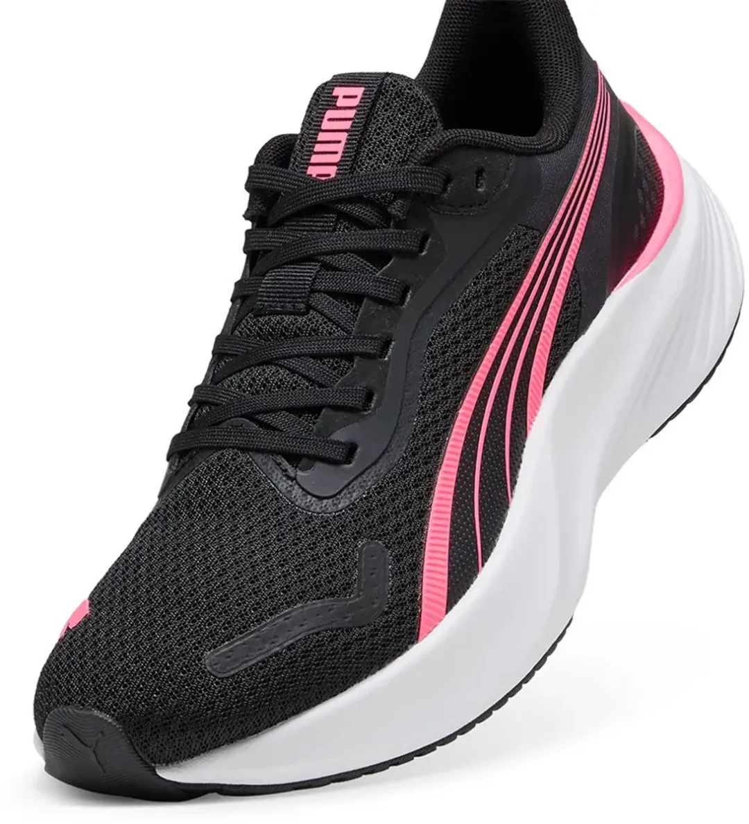 PUMA Pounce Lite Hardloopschoenen - 40.5 - Zwart/roze - afbeelding 3 van 6