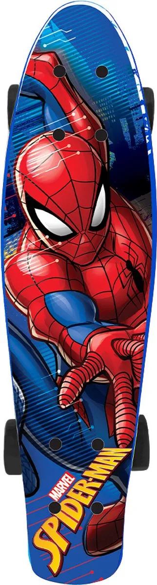 Marvel Spider-Man Skateboard 55cm - Polypropyleen - Blauw/Rood