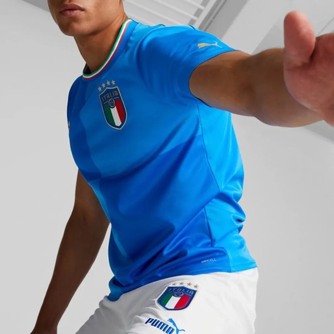PUMA FIGC It Sportshirt Mannen - L - Blauw