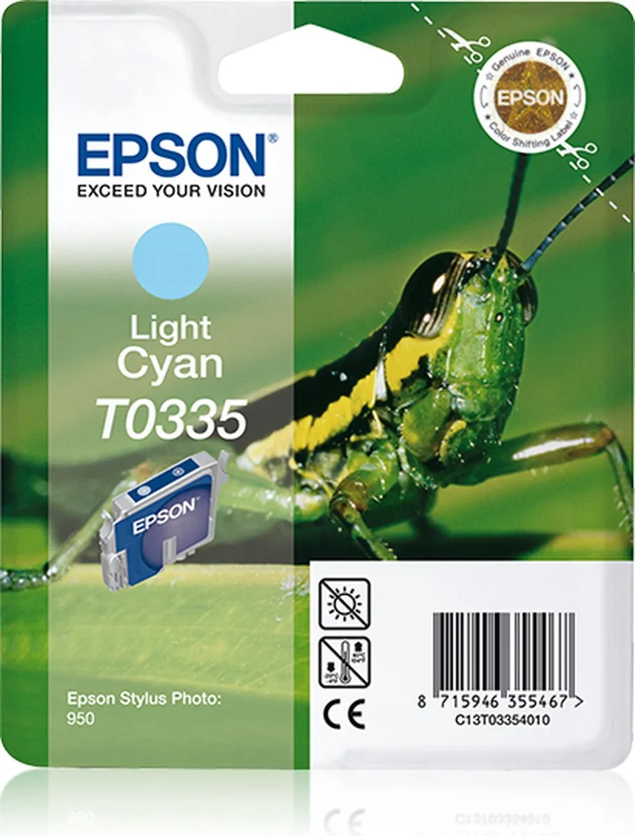 Epson T0335 Inktcartridge Licht Cyaan - 17ml