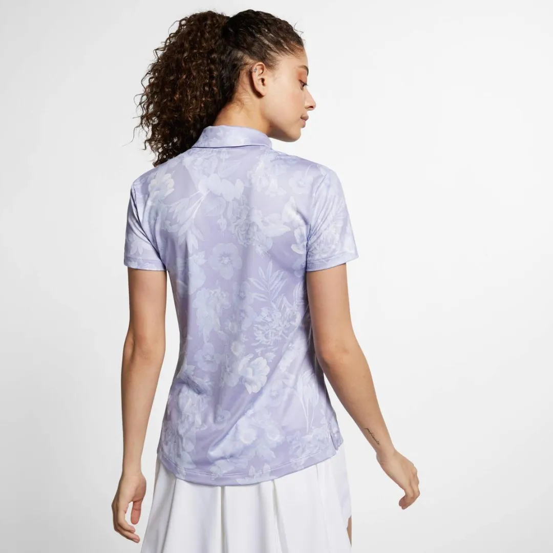 Nike Dri-FIT AOP Sport Polo Dames - Paars - Maat S