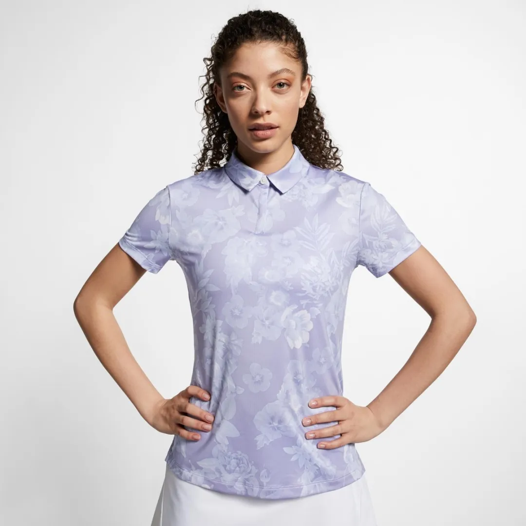 Nike Dri-FIT AOP Sport Polo Dames - Paars - Maat S