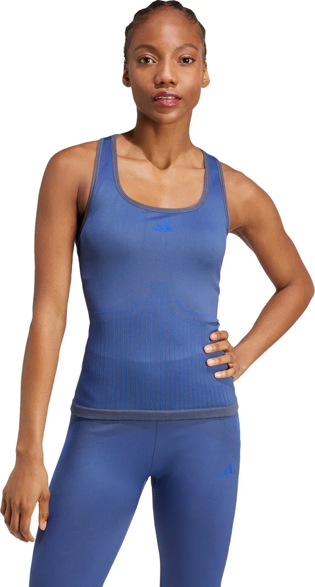 adidas Performance AEROKNIT Tanktop IX0491 - Blauw - XL