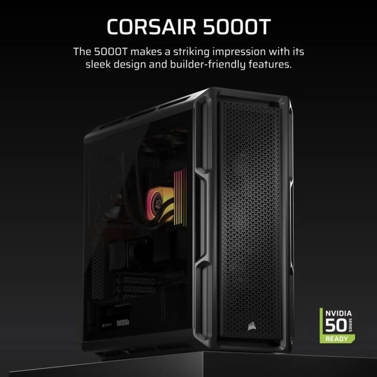 Corsair 5000T Mid-Tower Behuizing - Zwart