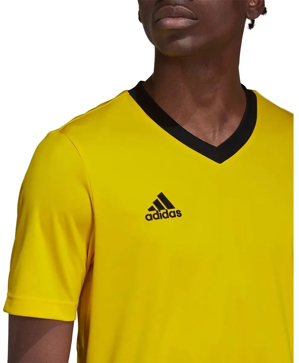 Adidas Entrada 22 Shirt Korte Mouw Heren - Geel L