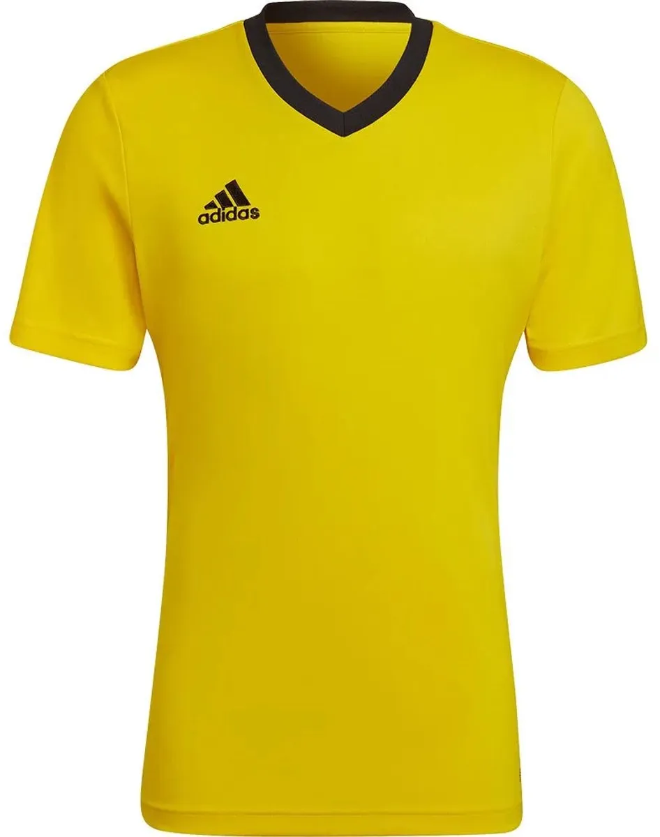 Adidas Entrada 22 Shirt Korte Mouw Heren - Geel L