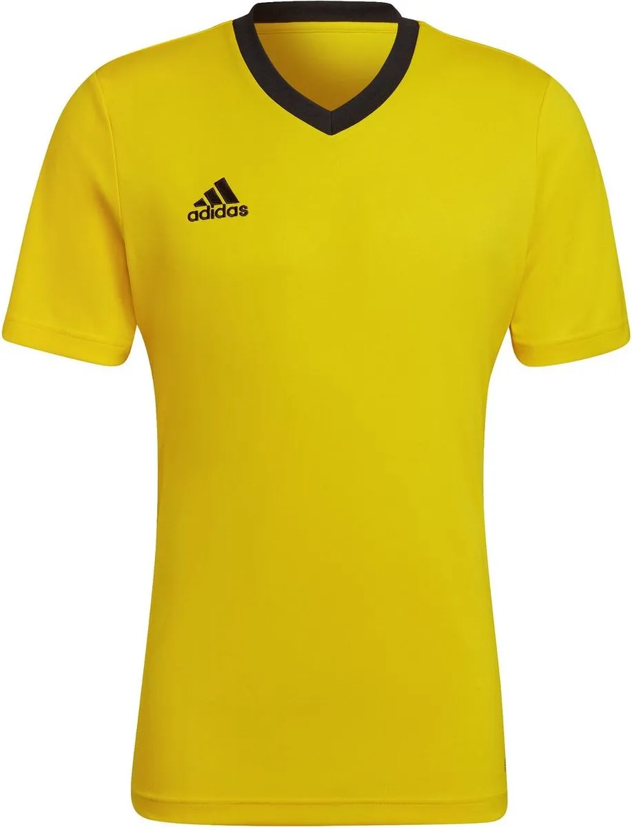 Adidas Entrada 22 Shirt Korte Mouw Heren - Geel L