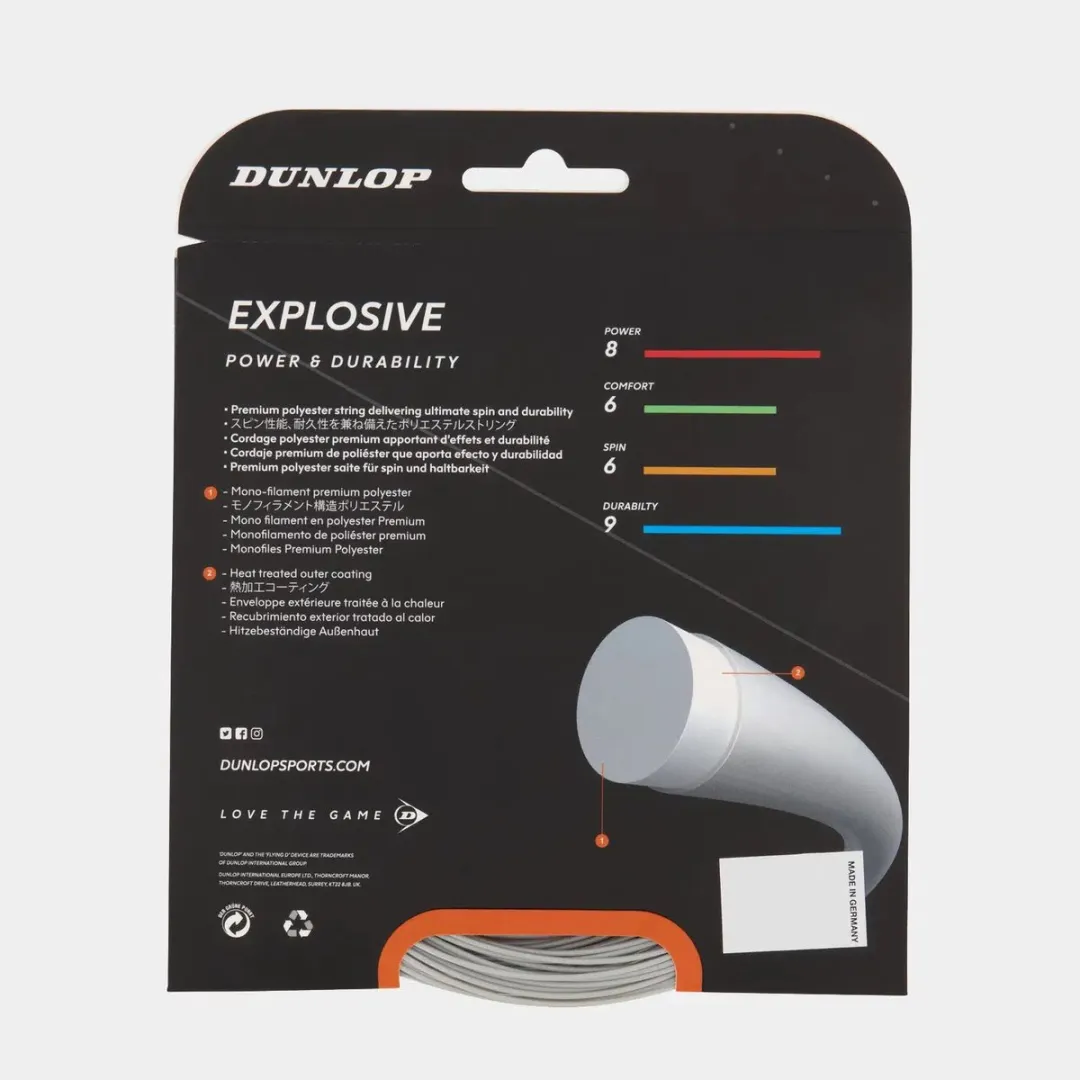 Dunlop Explosive 16G Tennissnaar - Meerkleurig