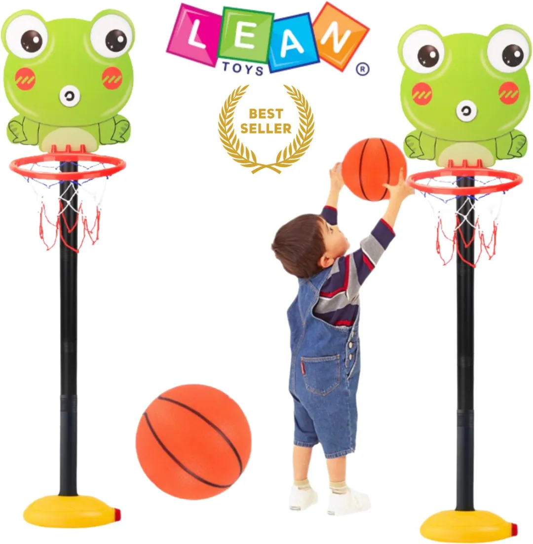 LEAN TOYS Groene Kikker Basketbalset