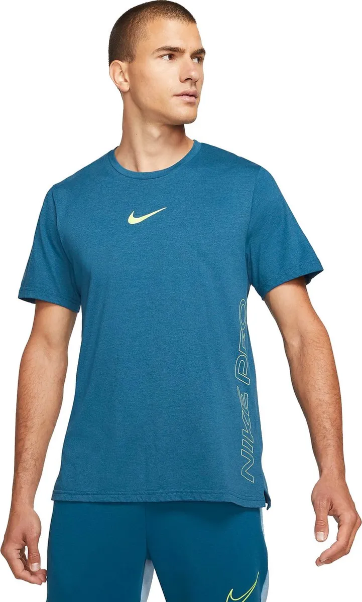 Nike Pro Dri-FIT Burnout Shirt Heren DD1828-476 - S - Blauw - afbeelding 6 van 6