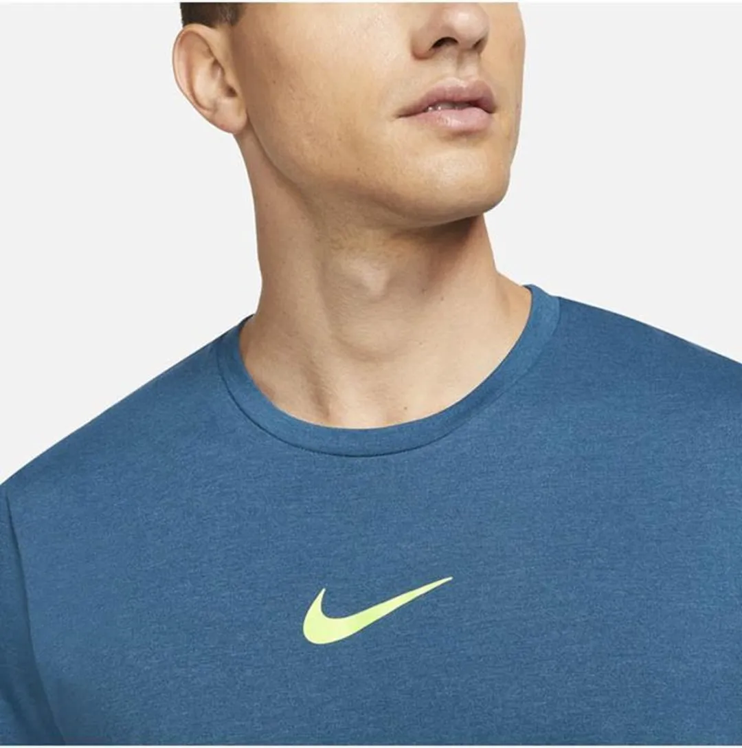 Nike Pro Dri-FIT Burnout Shirt Heren DD1828-476 - S - Blauw
