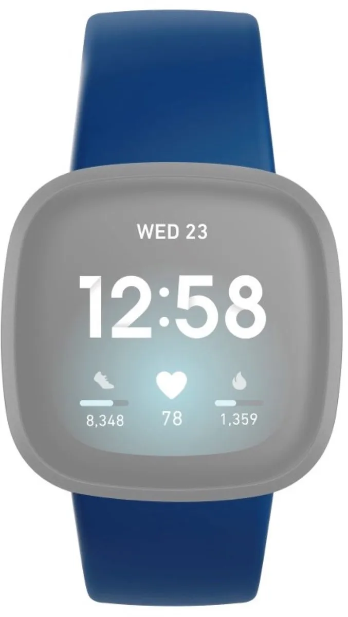 Hama Polsband Fitbit Versa 3/Sense - Donkerblauw - 00086244 - afbeelding 6 van 6