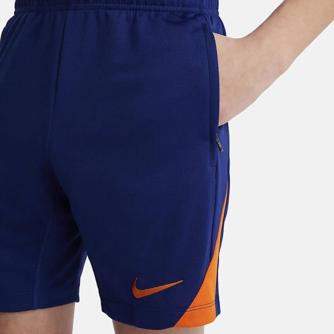 Nike Strike Short Junior Trainingsbroek XL - Blauw/Orange - FJ3049-455