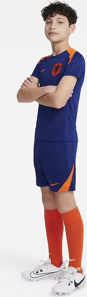 Nike Strike Short Junior Trainingsbroek XL - Blauw/Orange - FJ3049-455
