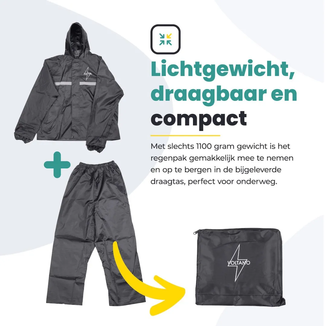 Voltano Regenpak M - Zwart