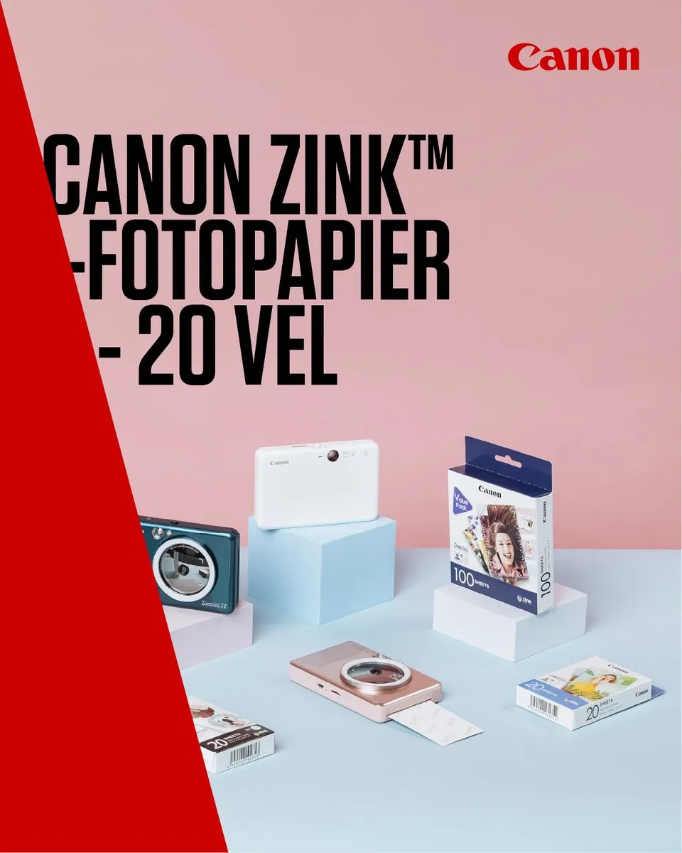 Canon ZINK Zelfklevend Fotopapier 20 Stuks - Card formaat - afbeelding 6 van 6