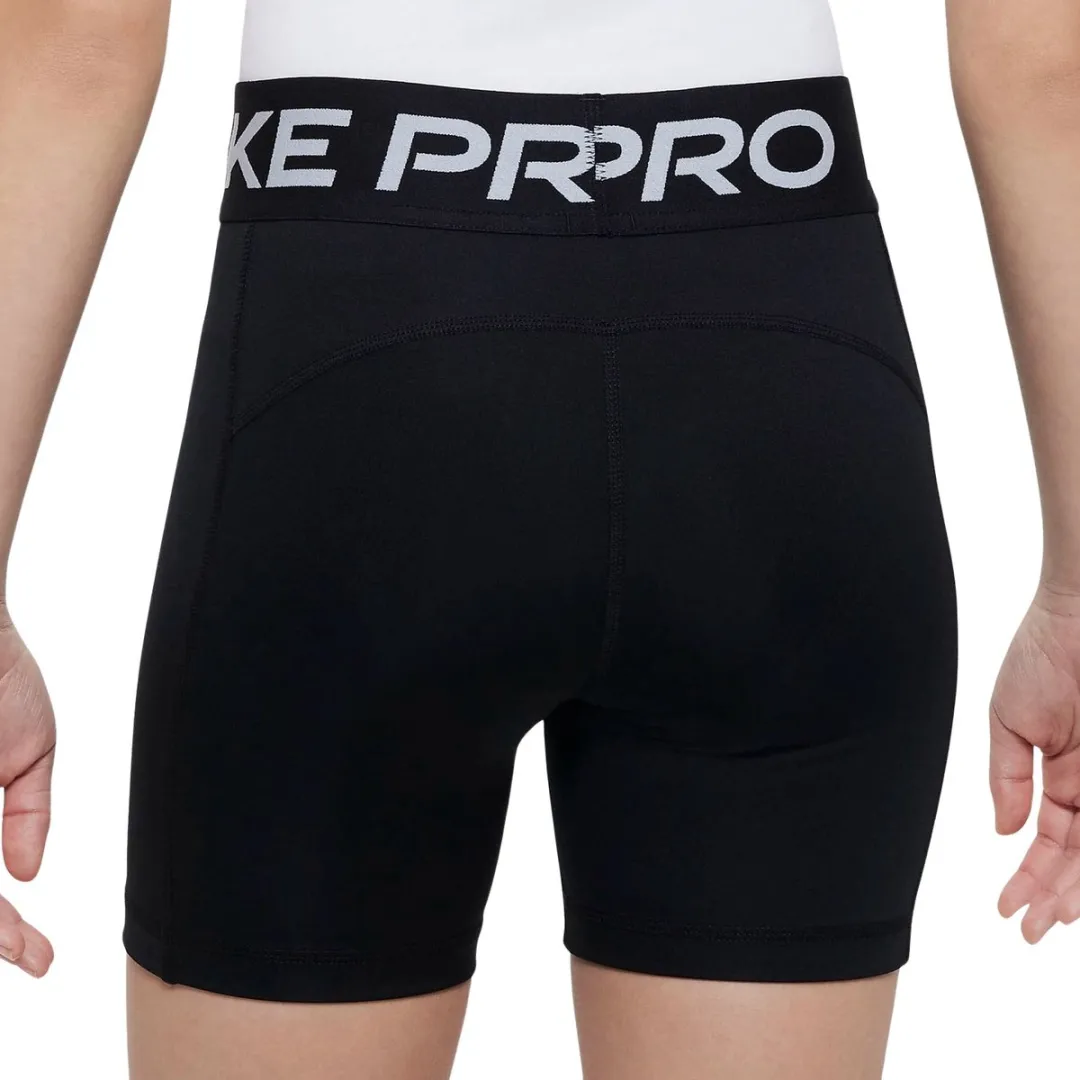 Nike Pro Dri-FIT Short Junior FB1081-010 - Maat 158 - Zwart
