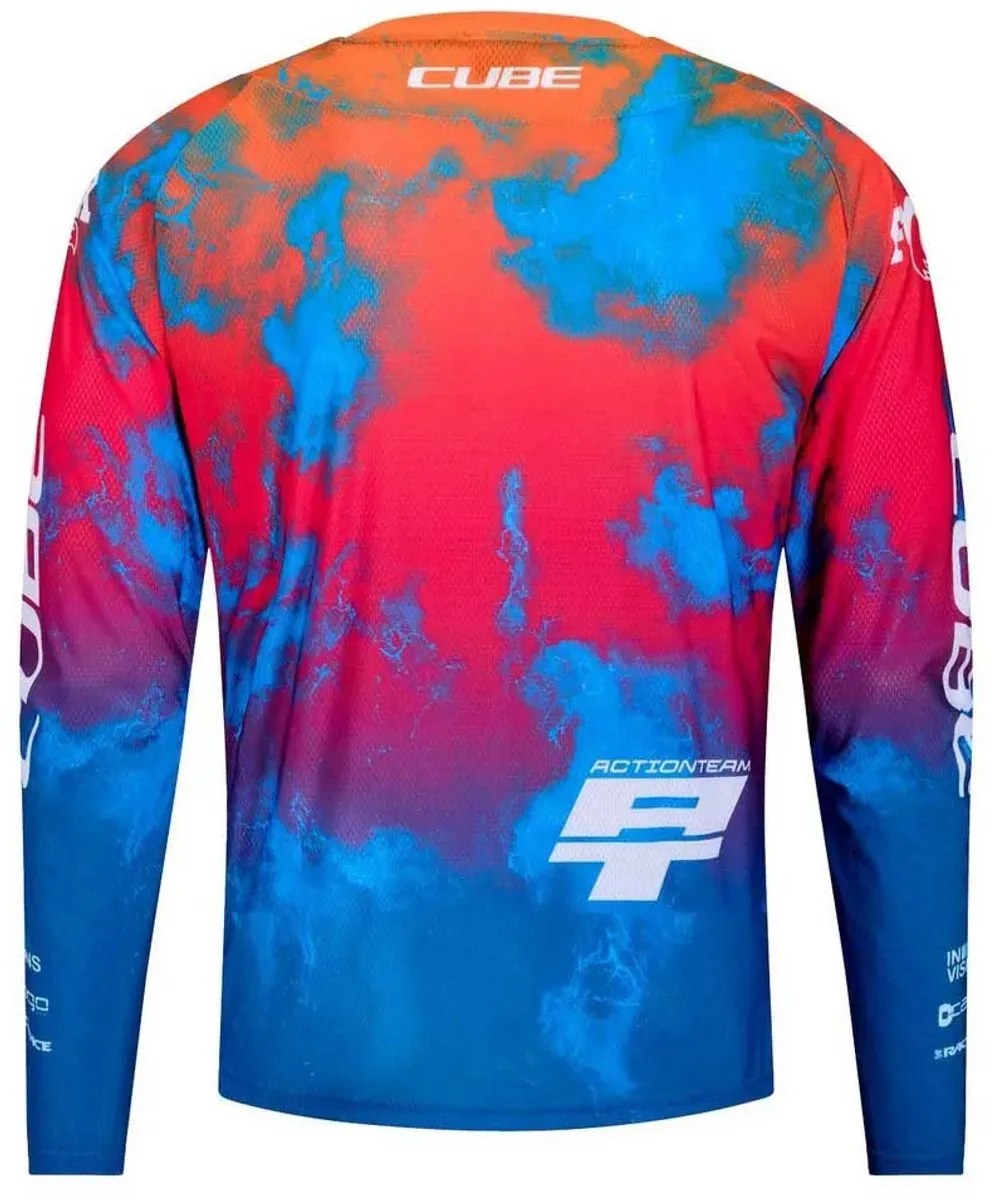 Cube Actionteam Langarm Enduro Trui - S - Multicolor