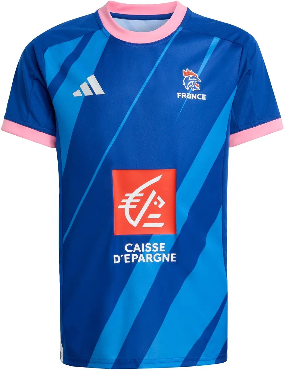 adidas Performance FFHB Wedstrijdshirt Jeugd KG7513 - 140 - Blauw