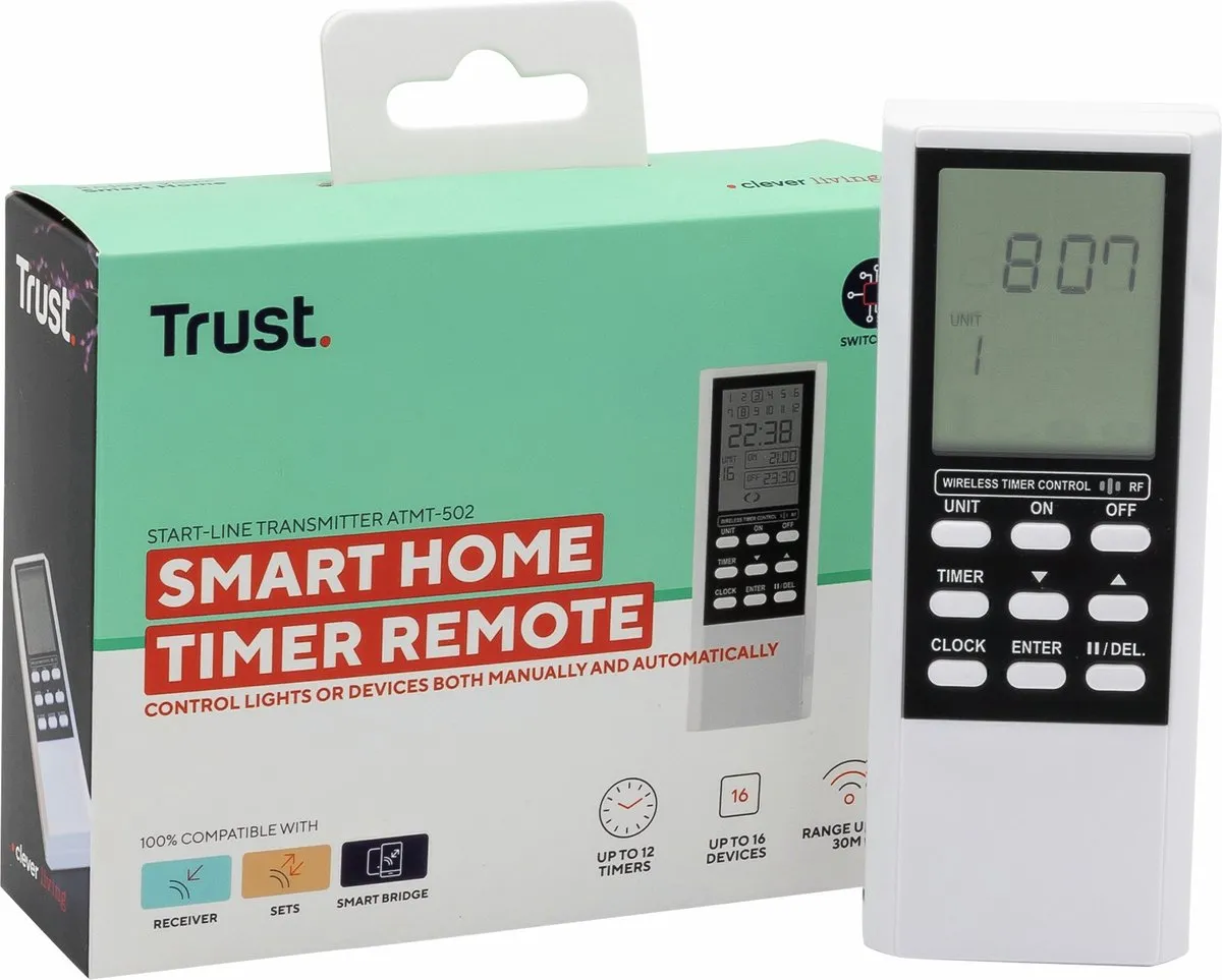 Trust ATMT-502 Afstandsbediening Smart Home - Zwart/Wit