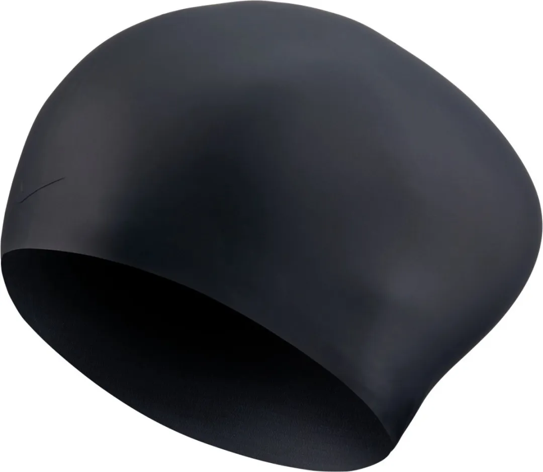 Nike Long Hair Silicone Badmuts - Zwart