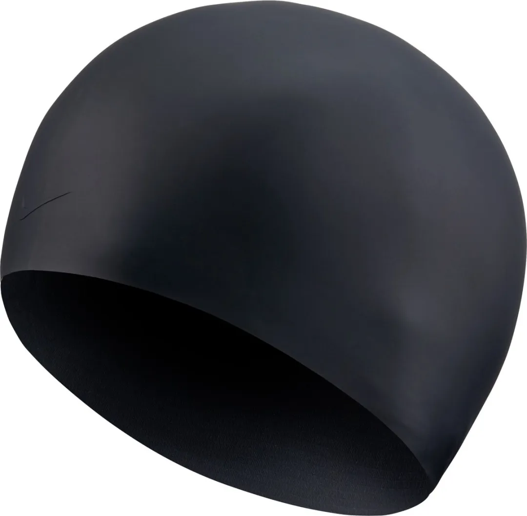 Nike Long Hair Silicone Badmuts - Zwart