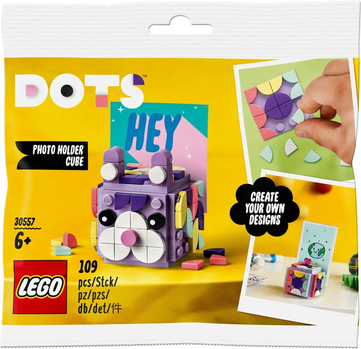 LEGO Dots 30557 Fotohouder Kubus - 109 Stuks - Meerkleurig - afbeelding 3 van 3