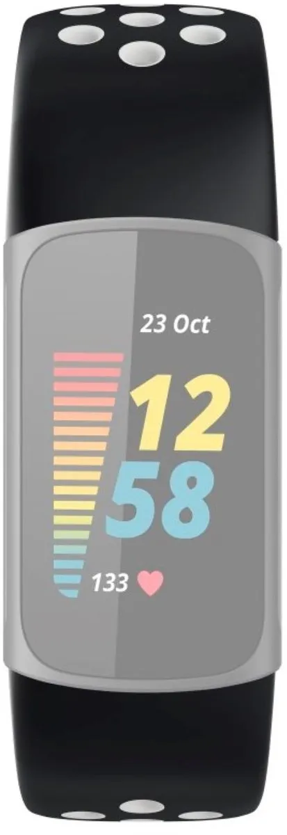 Hama Sportpolsband Fitbit Charge 5 - Zwart/Grijs