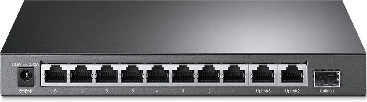 TP-Link TL-SL1311MP Unmanaged Switch 10x PoE - 124W - Zwart