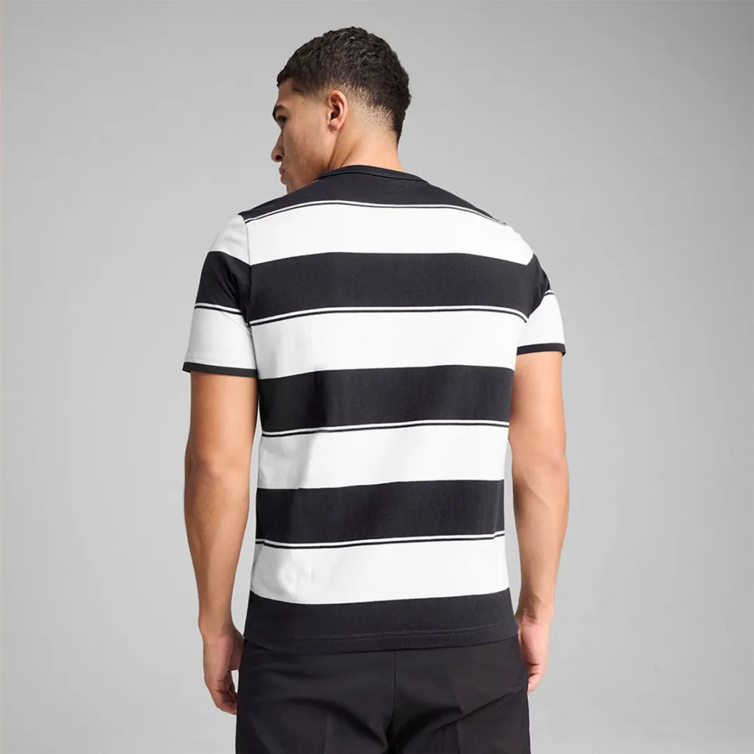 PUMA CLASS Striped Tee Heren - new navy - Maat S