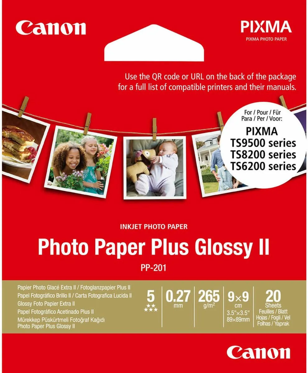 Canon 2311B070 Fotopapier Glanzend Wit - 20 Stuks