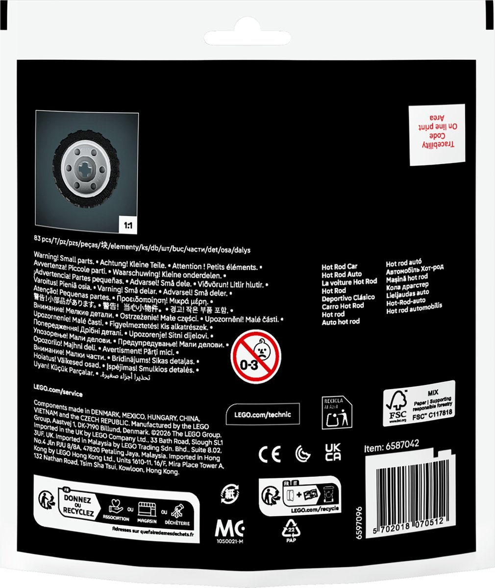 LEGO Technic - Hot Rod-auto (paperbag) - 30735