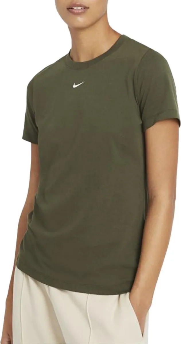Nike Sportswear Essential Sportshirt CZ7339-325 - S - Donkergroen