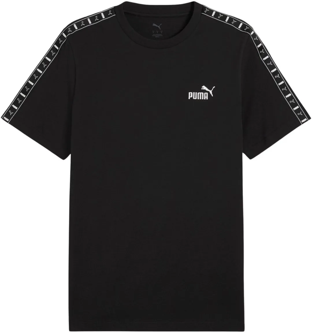 PUMA Essential Tape Shirt Heren L - Zwart/Wit