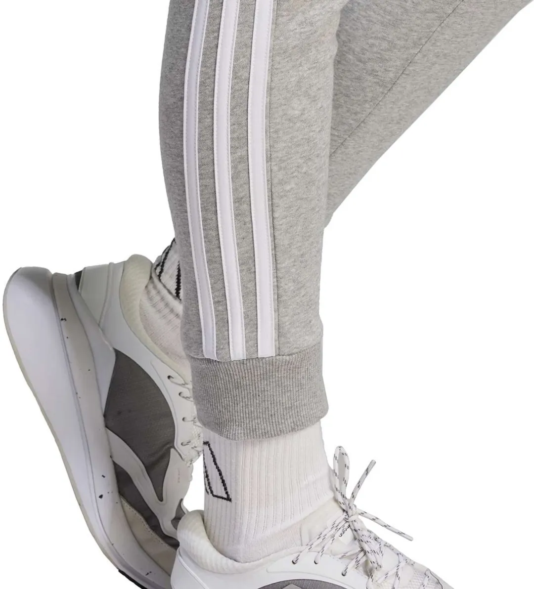adidas Essentials 3-Stripes Fleece Joggingbroek Dames - Grijs - Maat L