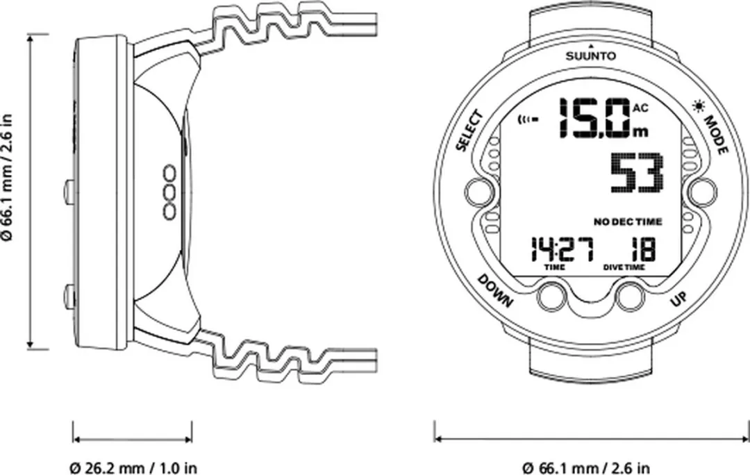 Suunto Zoop Novo Duikcomputer - Lemon Yellow