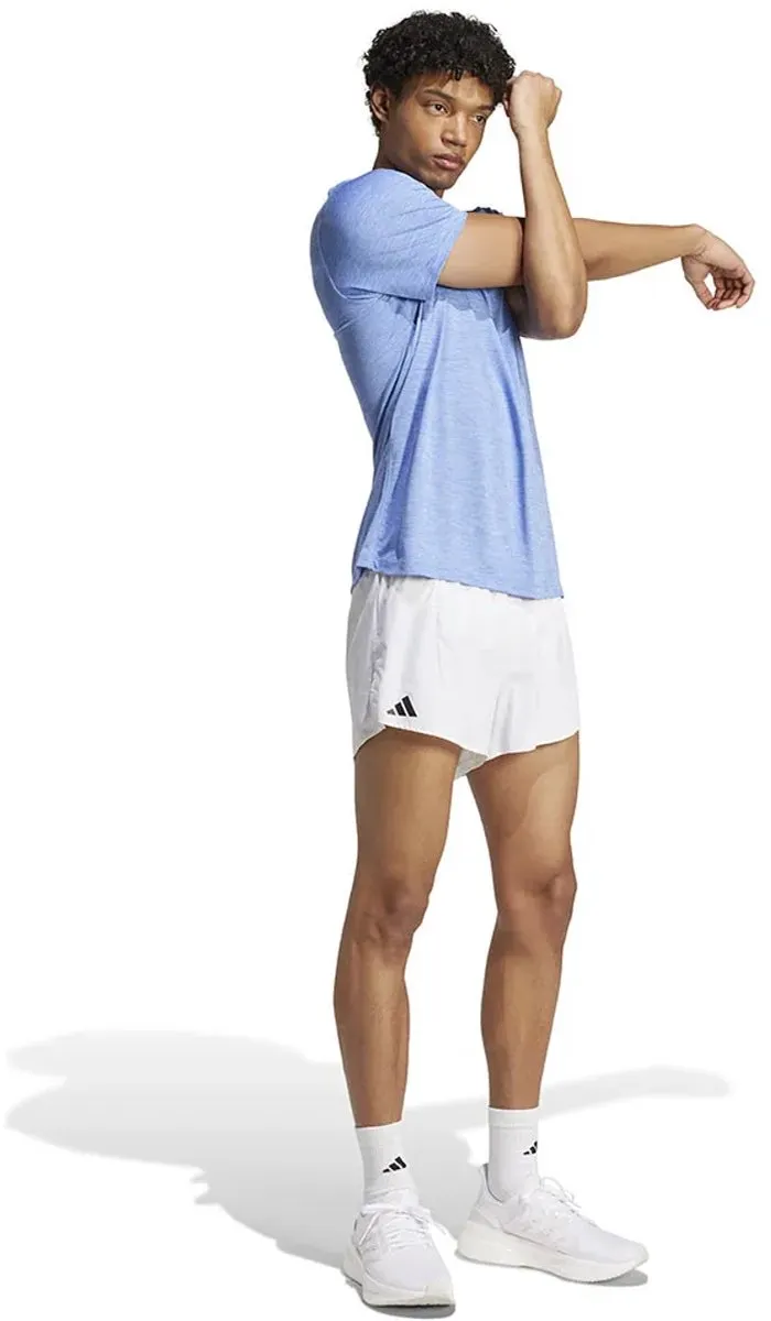 Adidas Own The Run Melange T-shirt - Blauw S - afbeelding 6 van 6