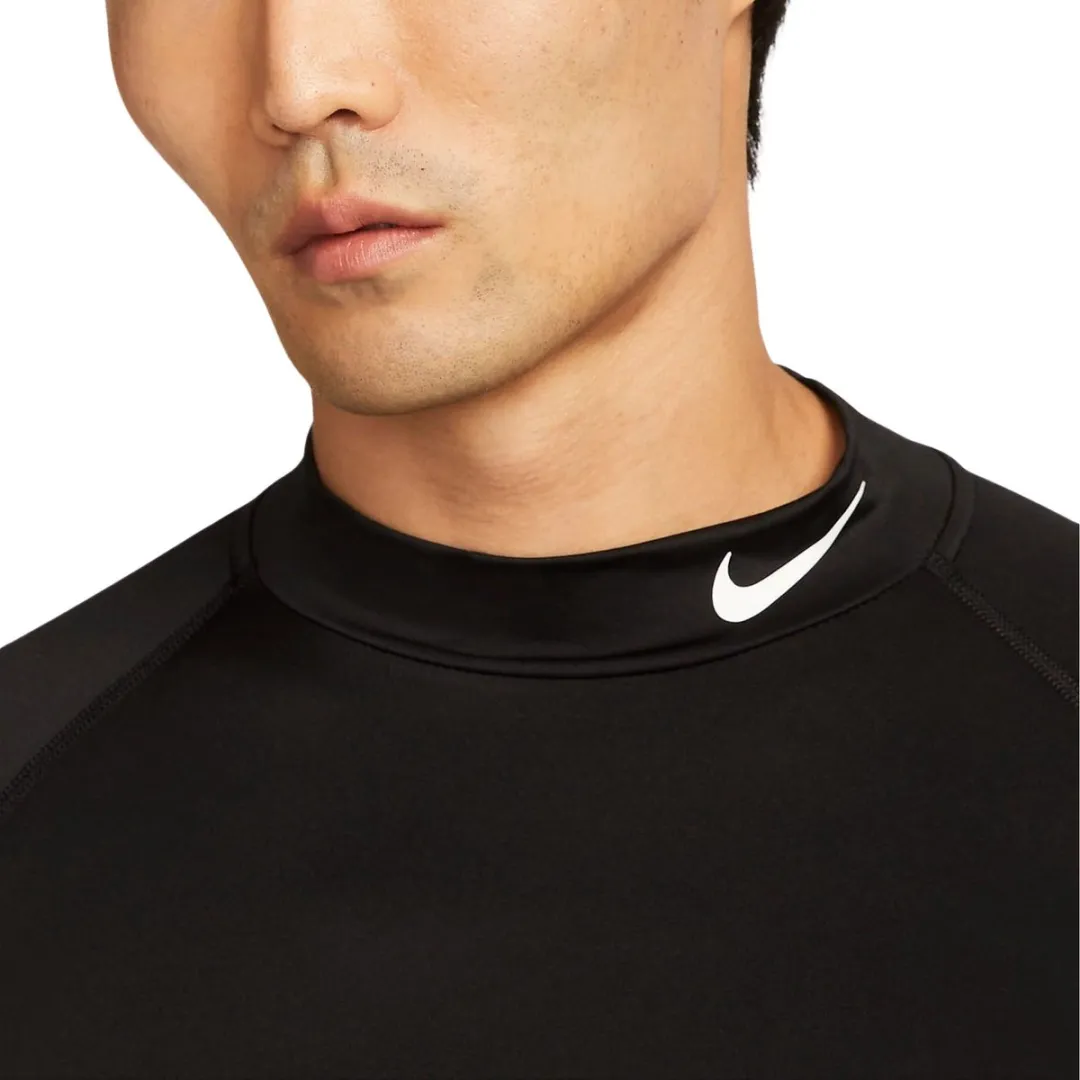 Nike Pro Dri-FIT Mock LS Shirt - S - Zwart