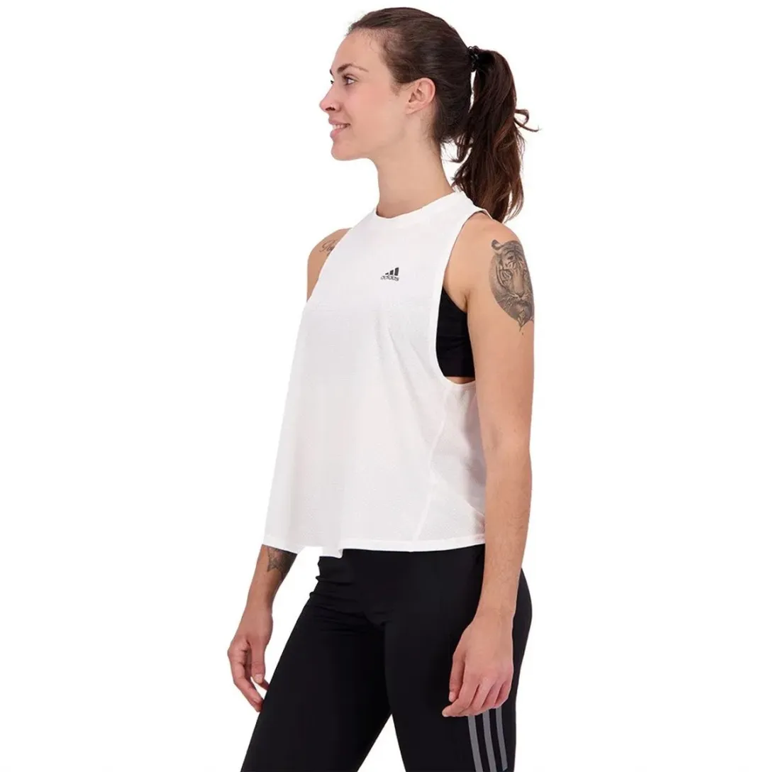 Adidas Run Icons Mouwloos T-shirt Wit - XL