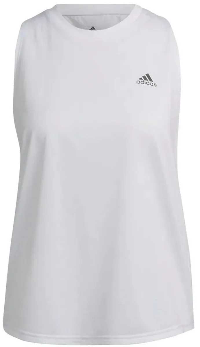 Adidas Run Icons Mouwloos T-shirt Wit - XL