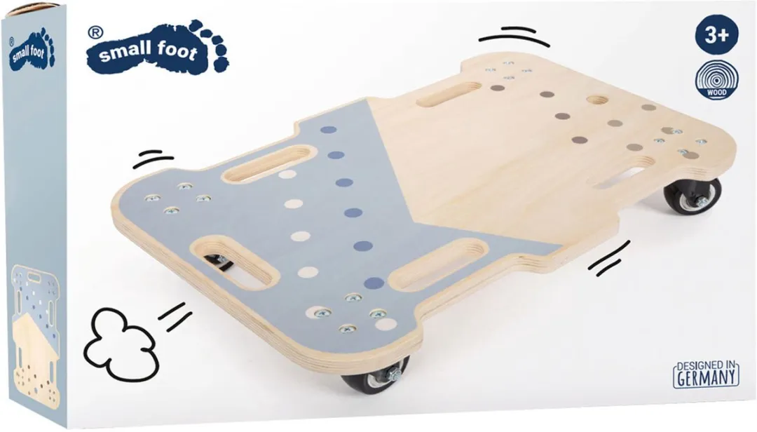 Small Foot Houten Rollerbord - Blauw - afbeelding 6 van 6