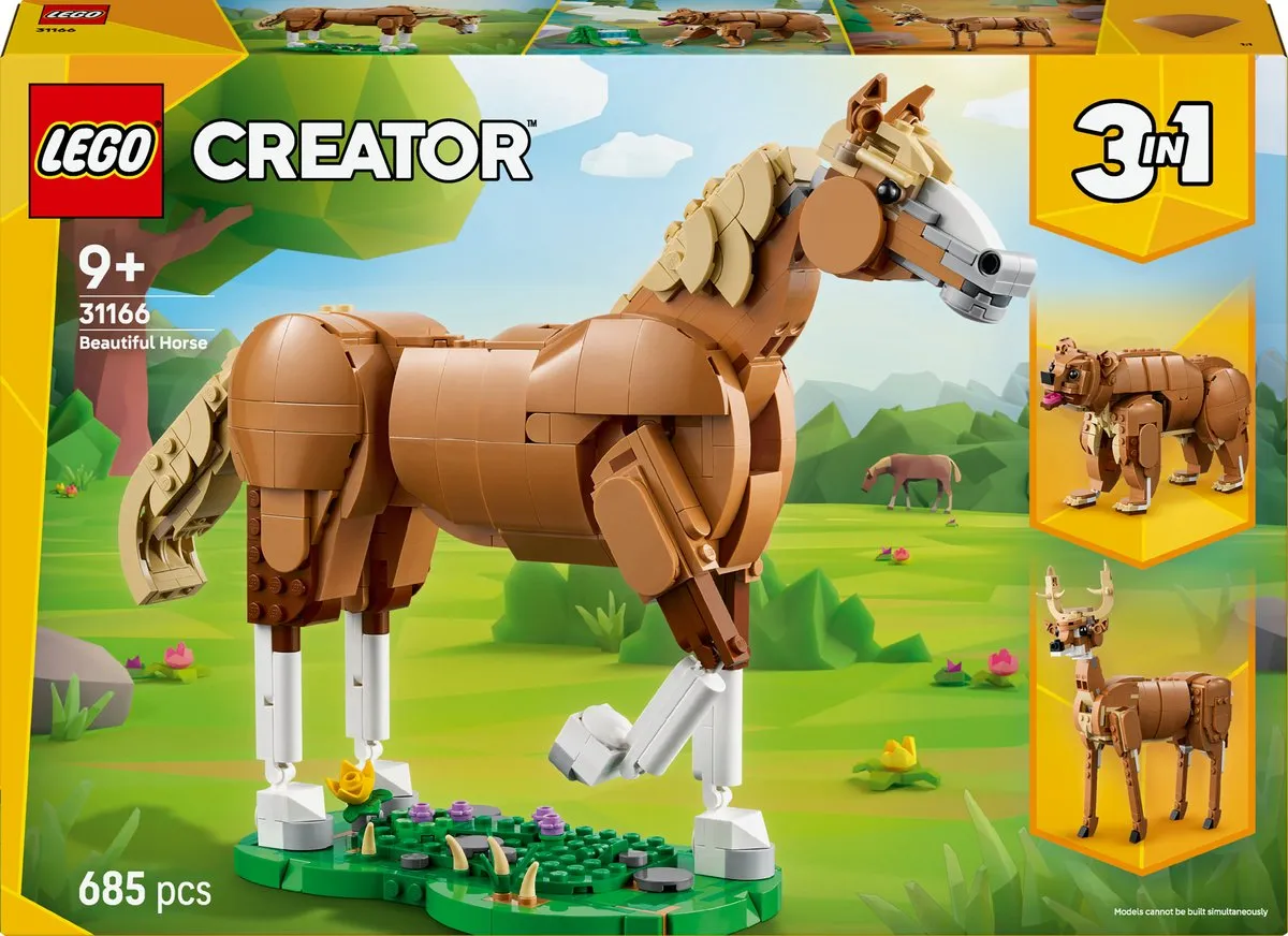 LEGO Creator 3in1 Prachtig Paard 31166 - 685 Stukken