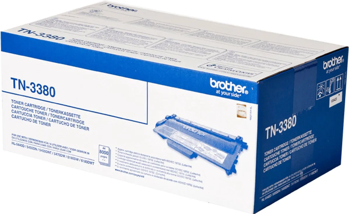 Brother TN-3380 Tonercartridge - Zwart - 8000 Pagina's