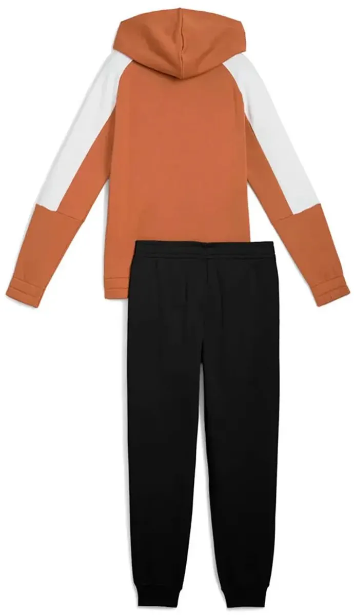 PUMA Ess Block Trainingspak - 128 (7-8 jaar) - Oranje