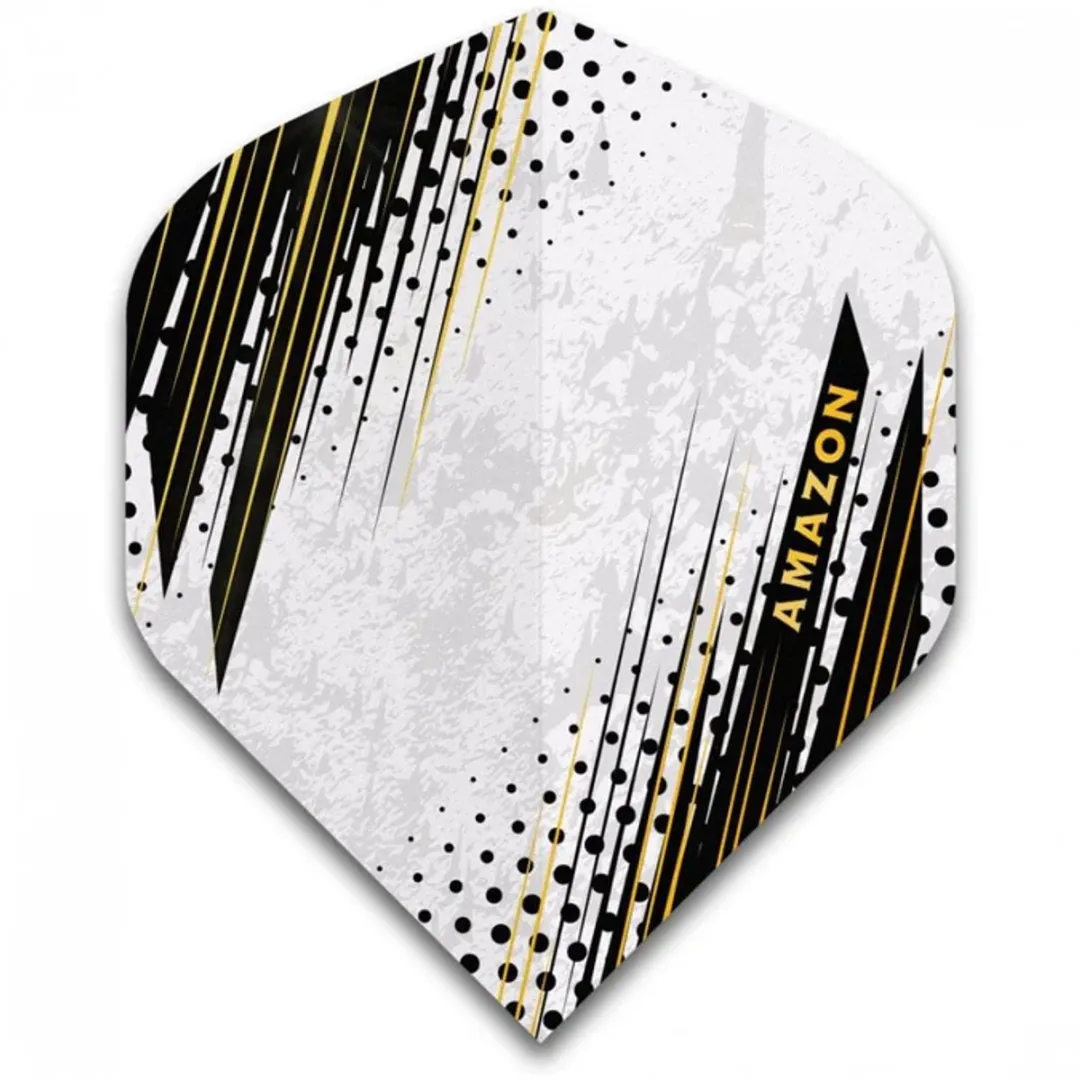 Amazon Oro Dartflights - Wit - 3 Stuks