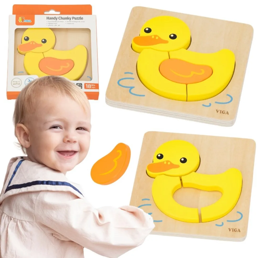 Viga Houten Puzzel Schattige Eend
