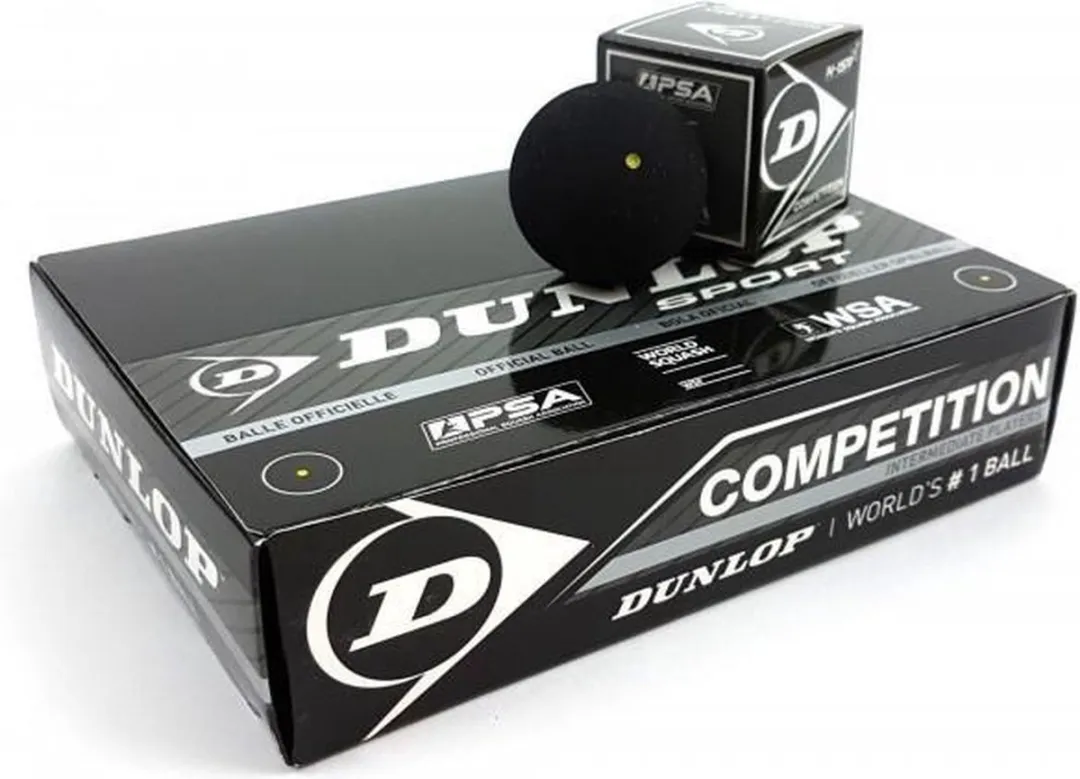 Dunlop Competition Squashballen - 3 Stuks - Zwart