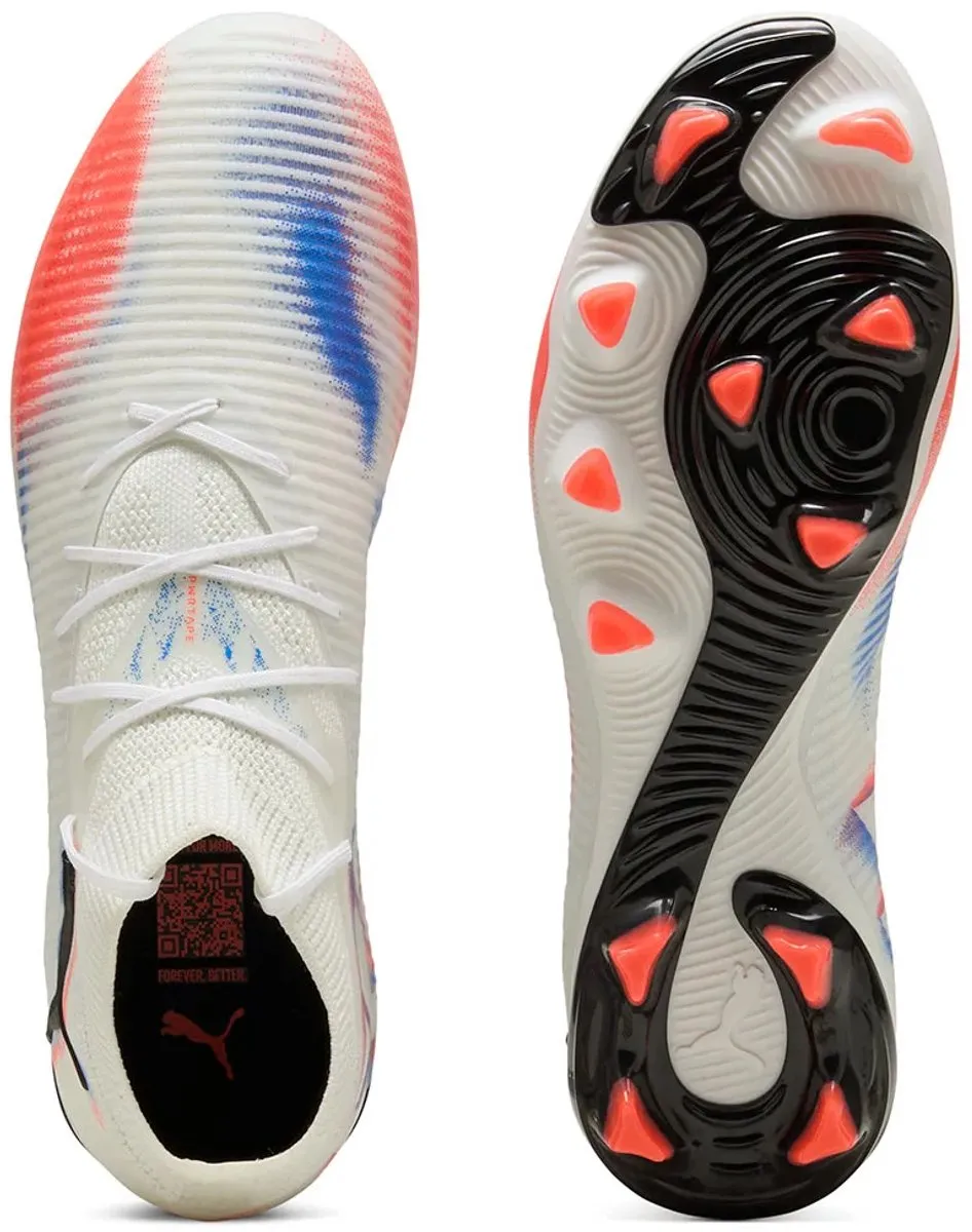 PUMA Future 8 Pro Voetbalschoenen FG/AG - 46.5 - Wit/Glowing Red