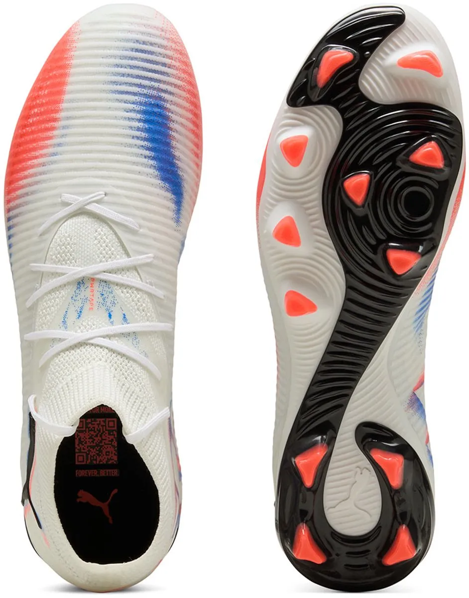 PUMA Future 8 Pro Voetbalschoenen FG/AG - 46.5 - Wit/Glowing Red